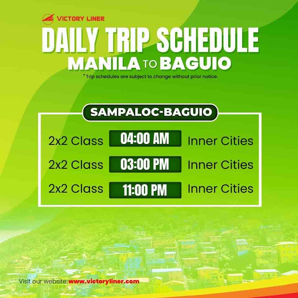 Victory Liner Sampaloc to Baguio Trips