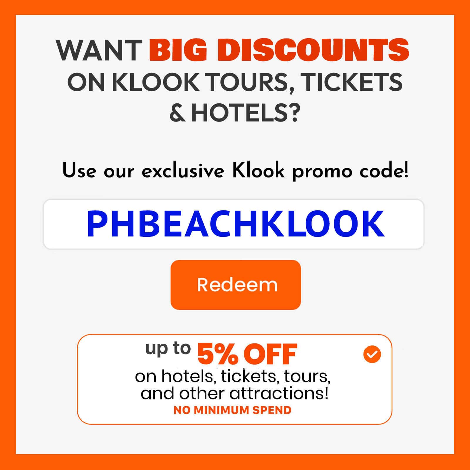 Klook Code PHBEACHKLOOK