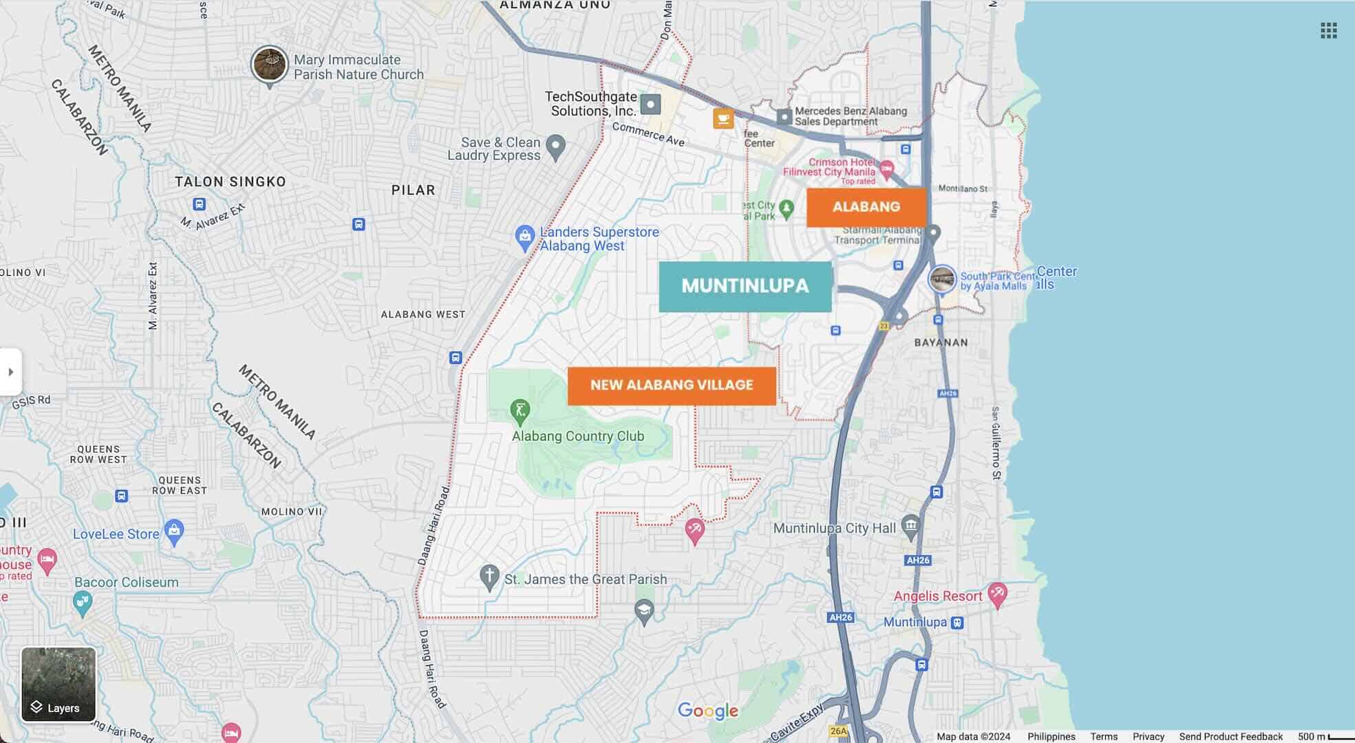 Alabang Muntinlupa Map