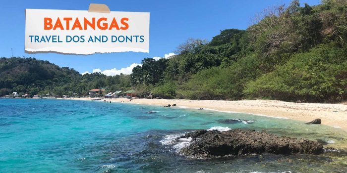 Batangas Travel Dos and Dont's