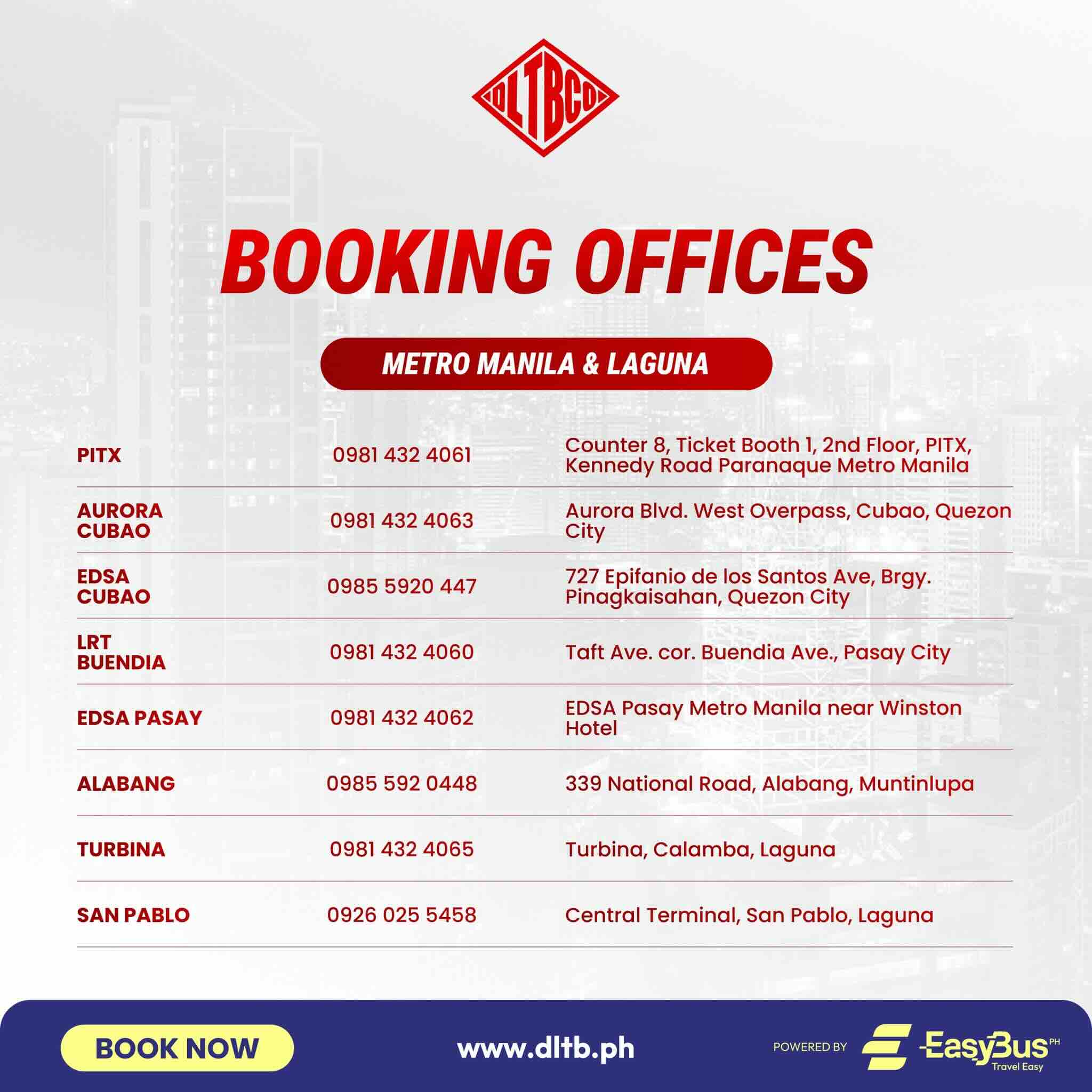 DLTBCo Bus Terminal Contact Info