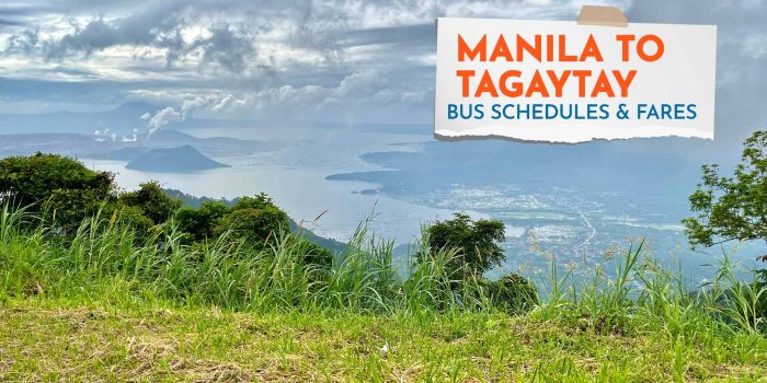 Manila to Tagaytay - Bus Schedules & Fares