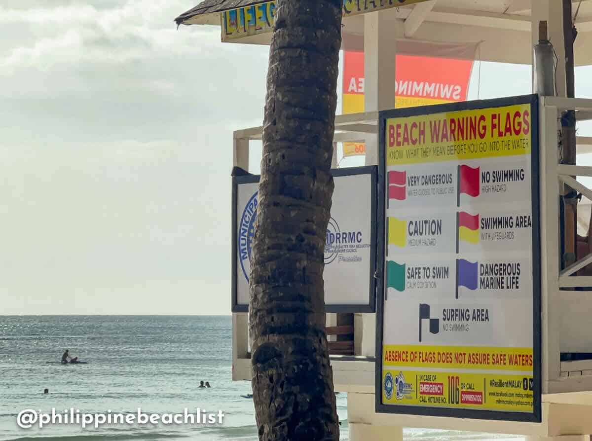 Boracay White Beach Warning Flags